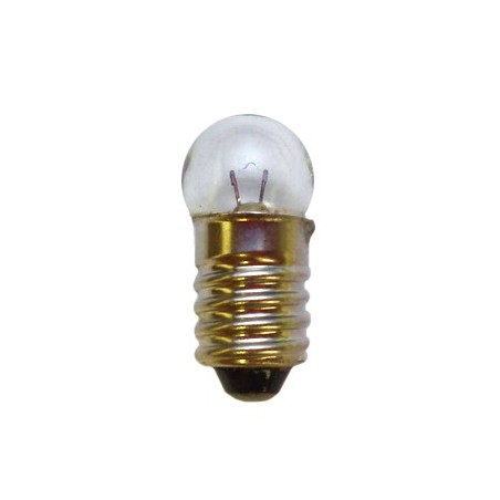 Ampoule à culot E10 de 10mm. Tension et globe: 3,5V / 0,1 A / 11mm