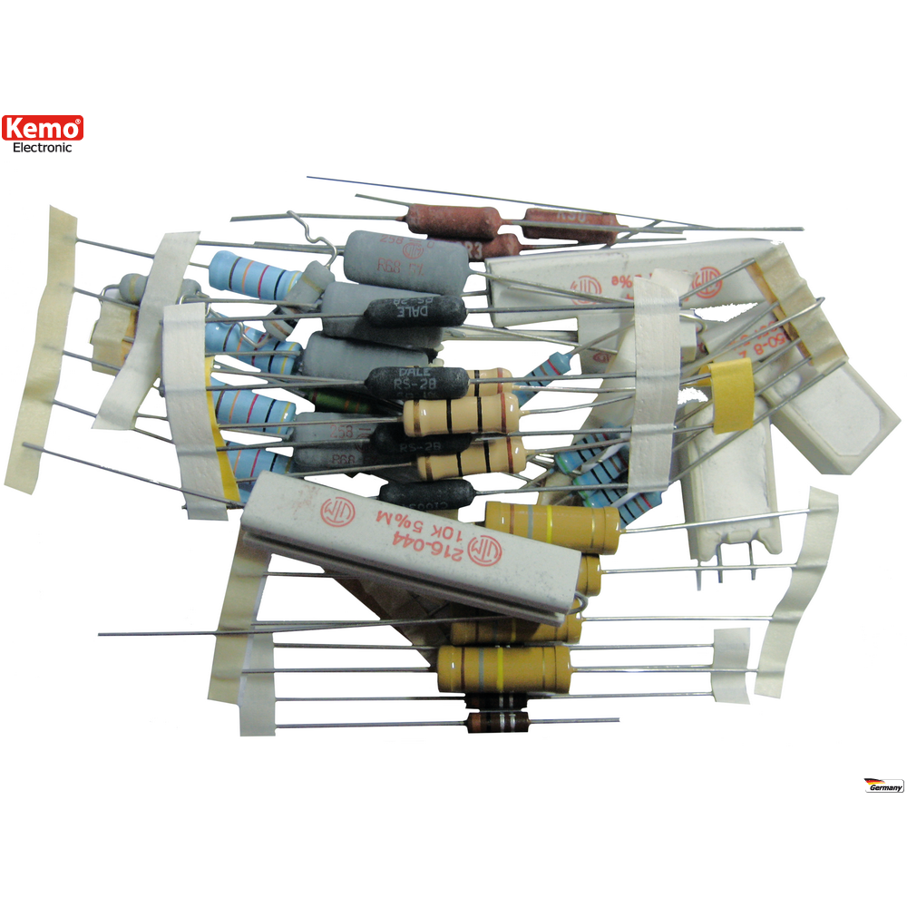 Assortiment de résistances de puissance . Environ 50 pièces