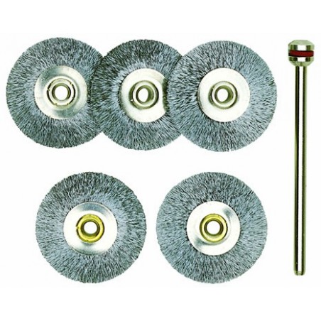 Brosses en acier - disques Ø 22 mm par 5 pièces