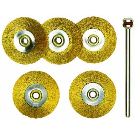 Brosses en laiton - disques Ø 22 mm par 5 pièces