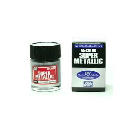 Peinture Gunze Mr.COLOR SUPER METALLIC SM01 Super Chrome