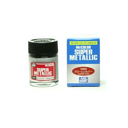 Peinture Gunze Mr.COLOR SUPER METALLIC SM06 Chrome Silver