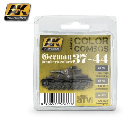 AK4172 AFV German Standard Colors 37-44 (Acrylic Paint Set)