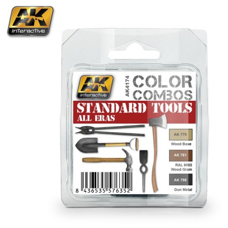 AK4174 Standard Tools All Eras (Acrylic Paint Set)