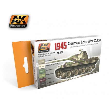 AK554 1945 German Late War Colors (Acrylic Paint Set)