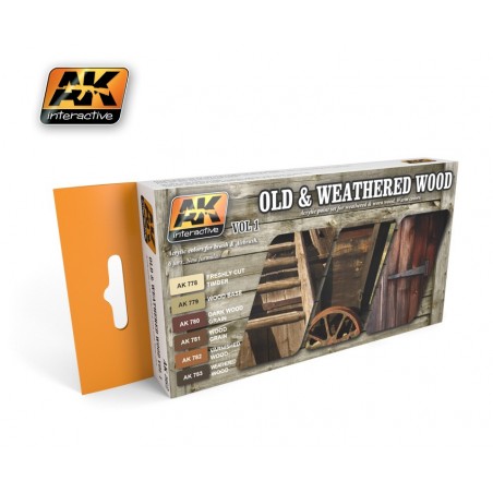 AK562 OLD & WEATHERED WOOD Vol.1 (Acrylic Paint Set)