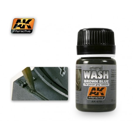 AK070 Brown Blue For panzer grey vehicles (enamel WASH)