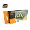 AK167 German Green & Brown Grey Modulation Set (Acrylic Paint Set)