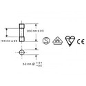 Fusible 6.35 x 32mm retardé 0.315A (10pcs/boîte)