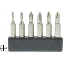 6 Mini Bits embout cruciforme - Longueur 28 mm