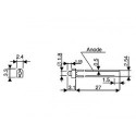 LED Durchmesser 1.8 mm Gelb 2 Stück