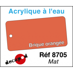 Acryl eau Mat Brique orangée