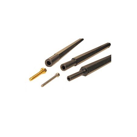 Clé à douille à 6 pans pour micro vis M0,8. Largeur de clé : 1,3 mm