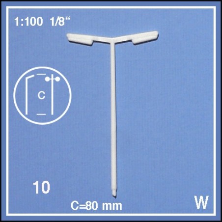 10 Leuchten doppelt weiss 1:100