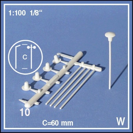 Lanternenleuchten 1:100 in Einzelteilen, weiss