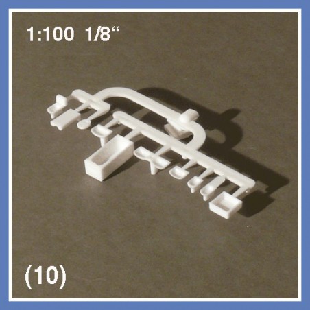 Mobilier de salle de bain 10 pièces - échelle 1:100