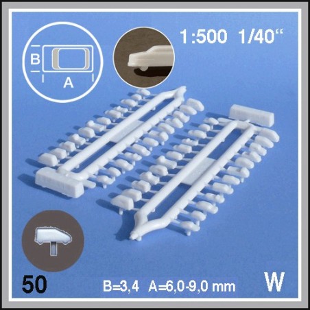 Verschiedene Autos 1:500. 50 Autos weiss