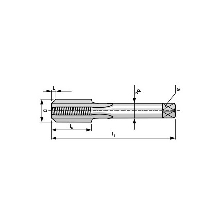 Taraud Machine DIN371 1 passe HSS M2 (boîte de 1 pièce)