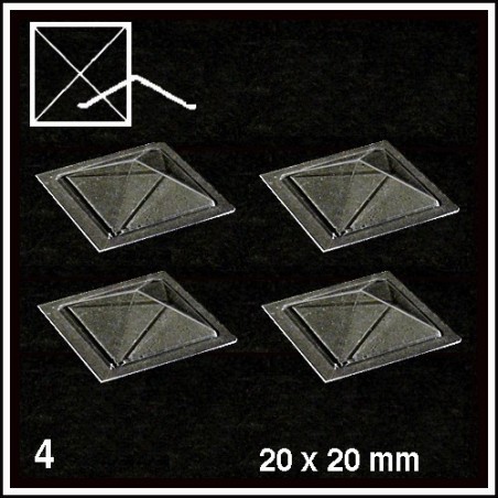 Kuppel pyramidenfärmig 30¡ 20x20mm