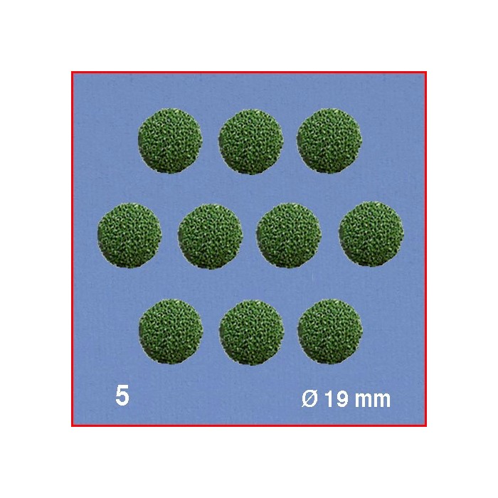 Boules pour têtes d'arbres, vert, diamètre 19 mm. 10 boules