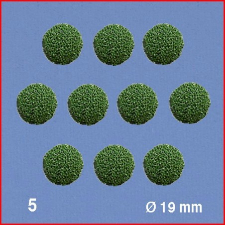 Boules pour têtes d'arbres, vert, diamètre 19 mm. 10 boules