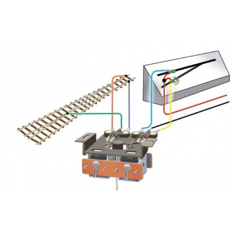 Interrupteur double, à fixer sous le moteur d'aiguillage PL-10