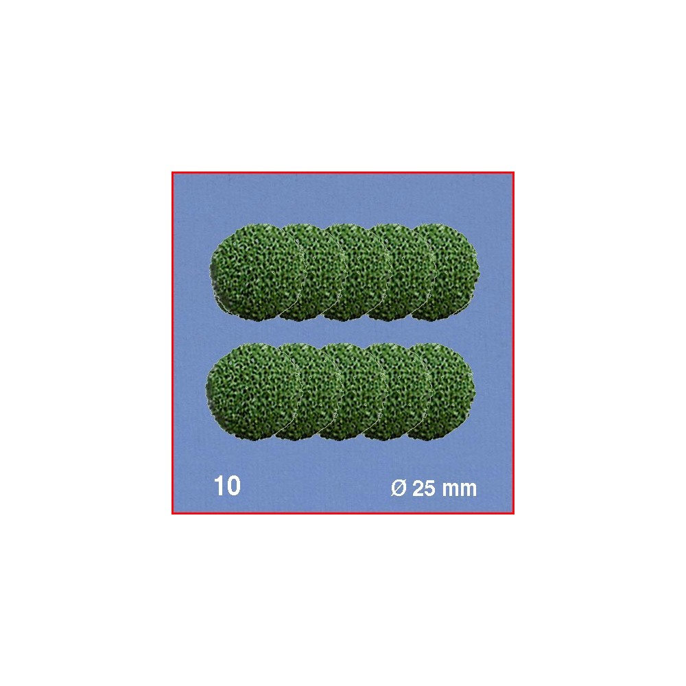 Boules pour têtes d'arbres, vert, diamètre 25 mm. 10 boules