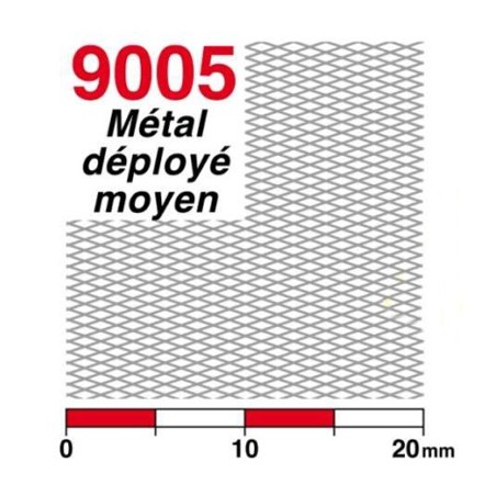 Métal déployé maille moyenne (laiton)