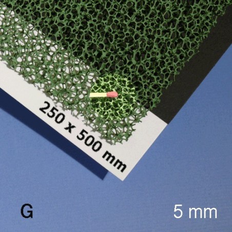 Mousse pour végétation, 500 x 250 x 5 mm, vert, texture grossière