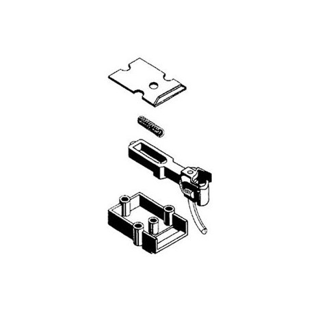 O-scale coupler en acétate (plastique). 1 paire