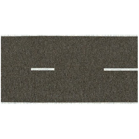 H0 / Bundesstraße, grau, 100 x 5,8 cm (aufgeteilt in 2 Rollen)