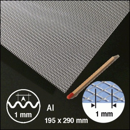 Gitterblech, gewellt, Aluminium 1mm