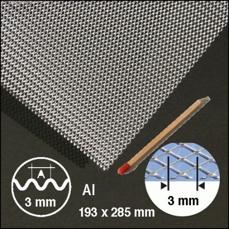 Gitterblech, gewellt, Aluminium 3mm