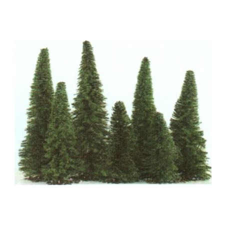 Boite de 7 sapins 1x5  1x7  1x10  2x13 et 2X16cm