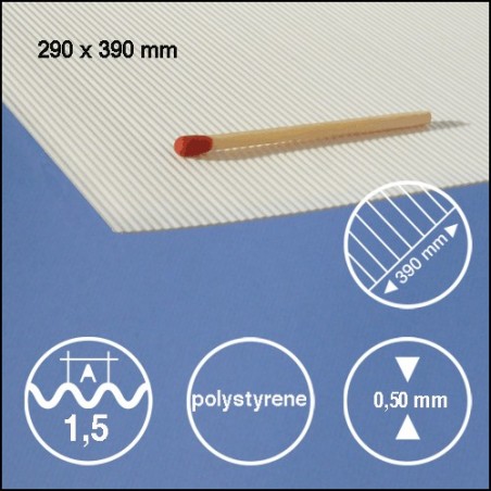 Tôle ondulée polystyrène 1,5mm