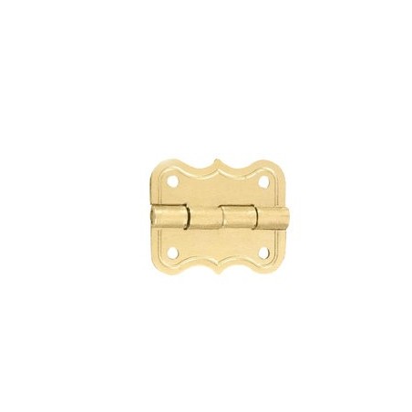 Charnière laiton 19x16 mm trous de 1,2mm  (clous) la paire