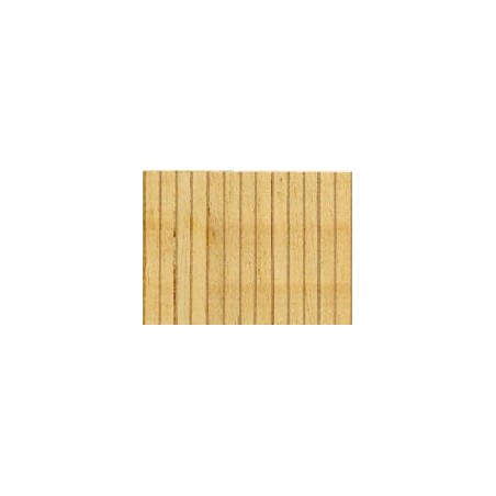 Schiffsboden 1000x100x1,5 mm. Planken Ahorn 5 mm, Fugen Mahagoni 1 mm