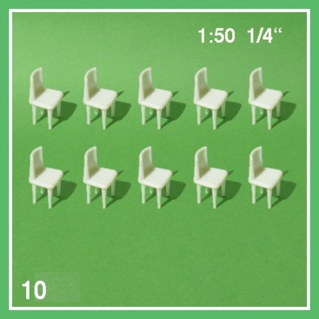 10 chaises - échelle 1:50