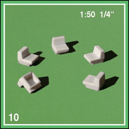 10 Sessel ohne Seitenlehne - Massstab 1:50